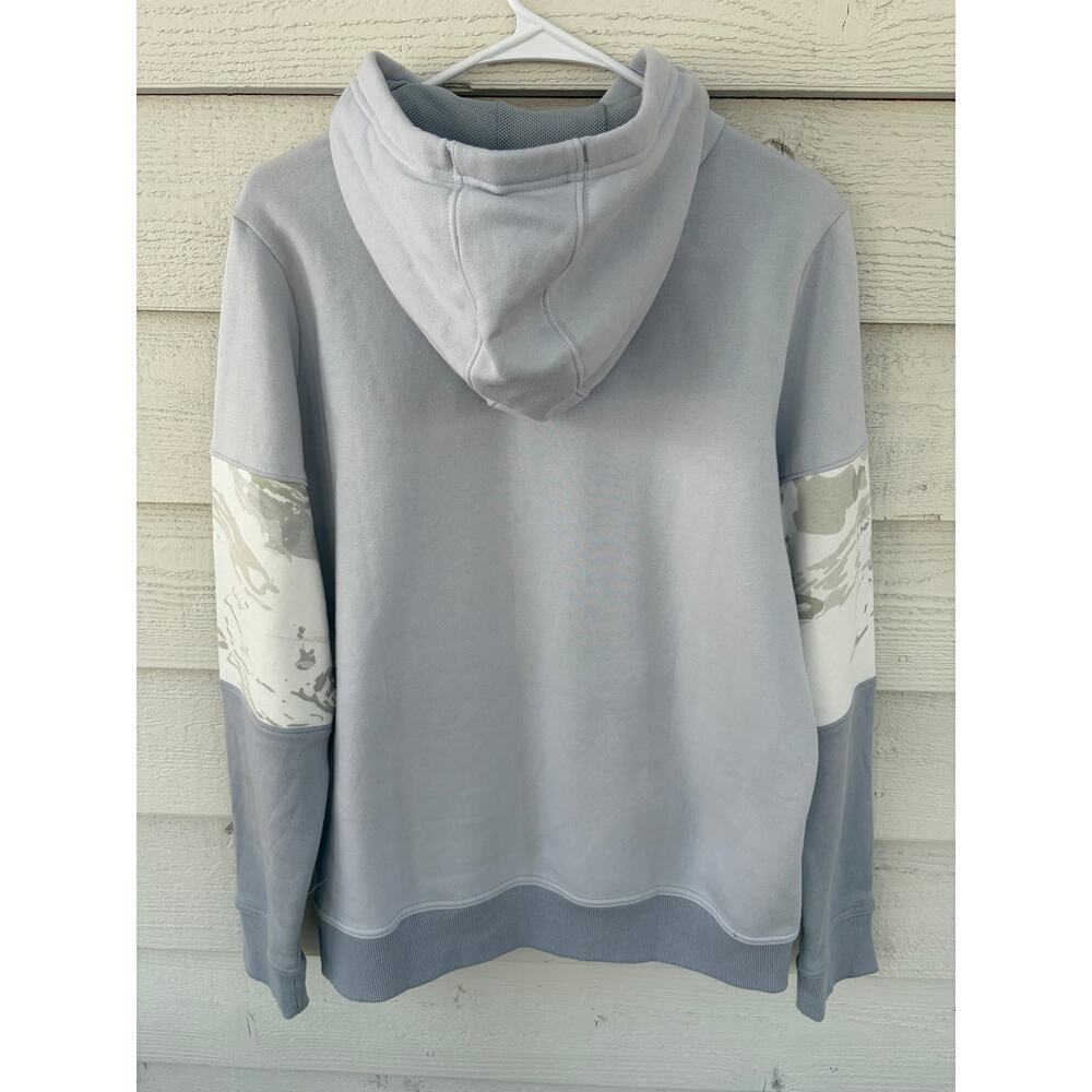 Under Armour Colorblock Hoodie Medium | Blue Gray Camo Athletic Pullover - Picture 7 of 7
